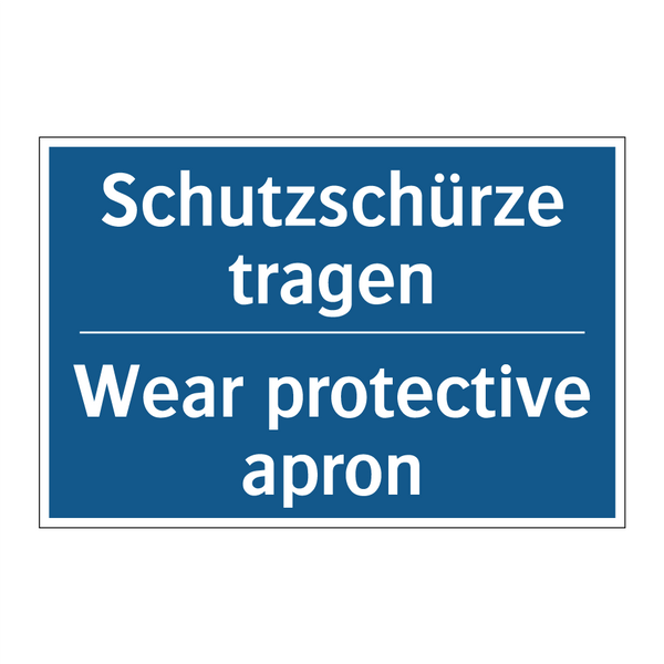 Schutzschürze tragen - Wear protective apron