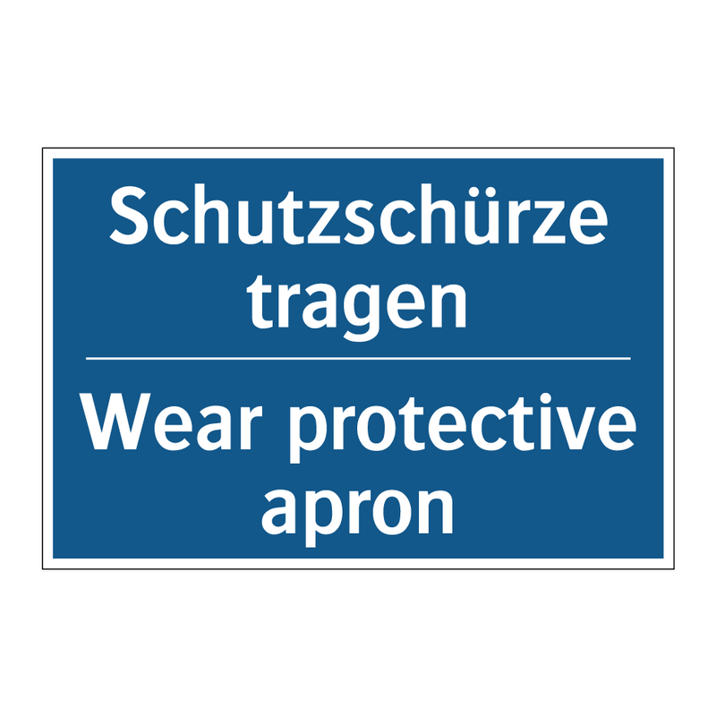 Schutzschürze tragen - Wear protective apron