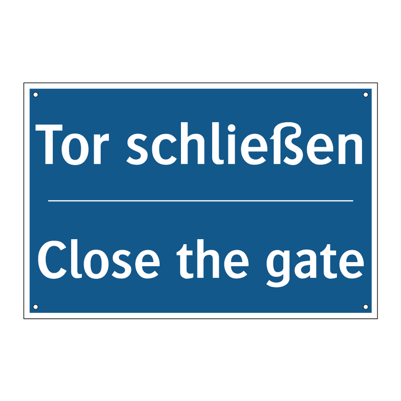 Tor schließen - Close the gate