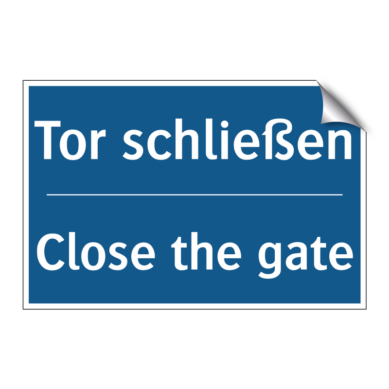 Tor schließen - Close the gate