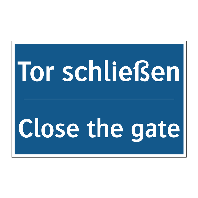 Tor schließen - Close the gate