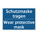 Schutzmaske tragen - Wear protective mask