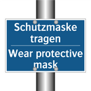 Schutzmaske tragen - Wear protective mask