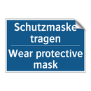 Schutzmaske tragen - Wear protective mask