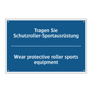 Tragen Sie Schutzroller-Sportausrüstung/.../ - Wear protective roller sports /.../