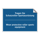Tragen Sie Schutzroller-Sportausrüstung/.../ - Wear protective roller sports /.../