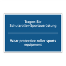 Tragen Sie Schutzroller-Sportausrüstung/.../ - Wear protective roller sports /.../