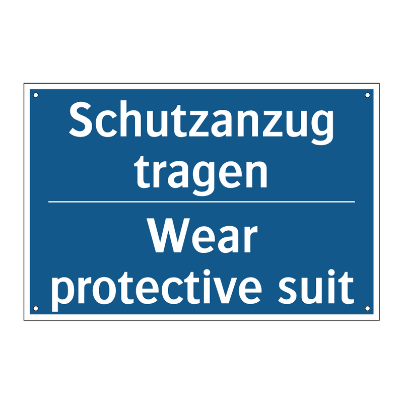 Schutzanzug tragen - Wear protective suit
