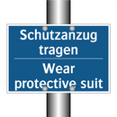 Schutzanzug tragen - Wear protective suit