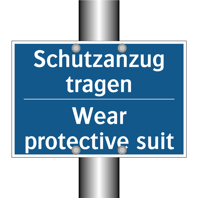 Schutzanzug tragen - Wear protective suit