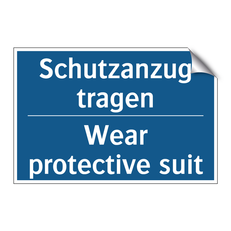 Schutzanzug tragen - Wear protective suit