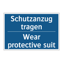 Schutzanzug tragen - Wear protective suit