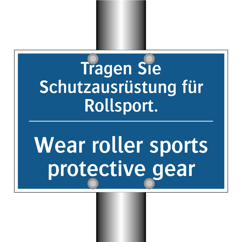 Tragen Sie Schutzausrüstung für /.../ - Wear roller sports protective /.../