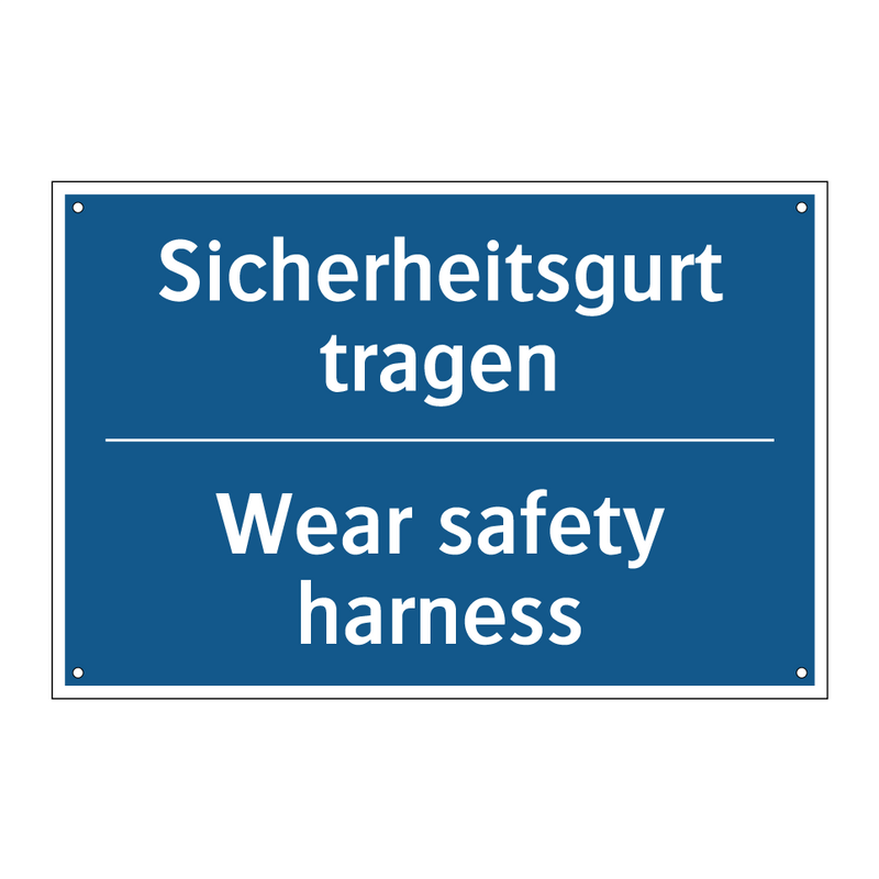 Sicherheitsgurt tragen - Wear safety harness