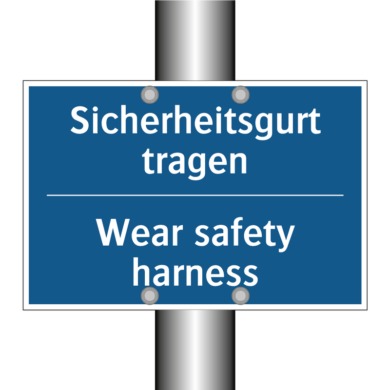 Sicherheitsgurt tragen - Wear safety harness
