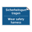 Sicherheitsgurt tragen - Wear safety harness