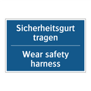 Sicherheitsgurt tragen - Wear safety harness