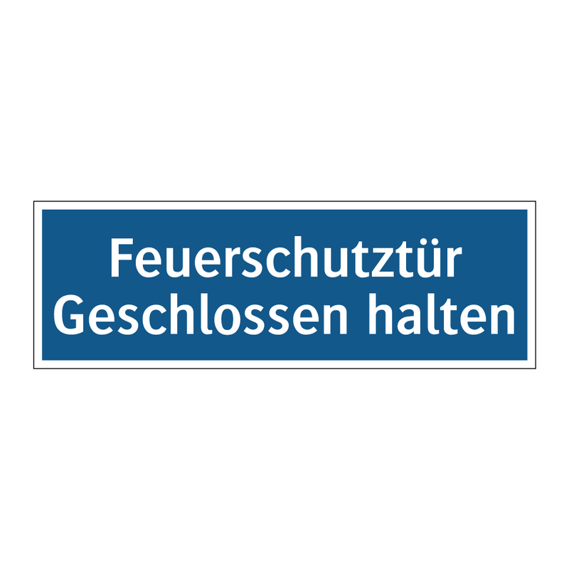 Feuerschutztür Geschlossen halten