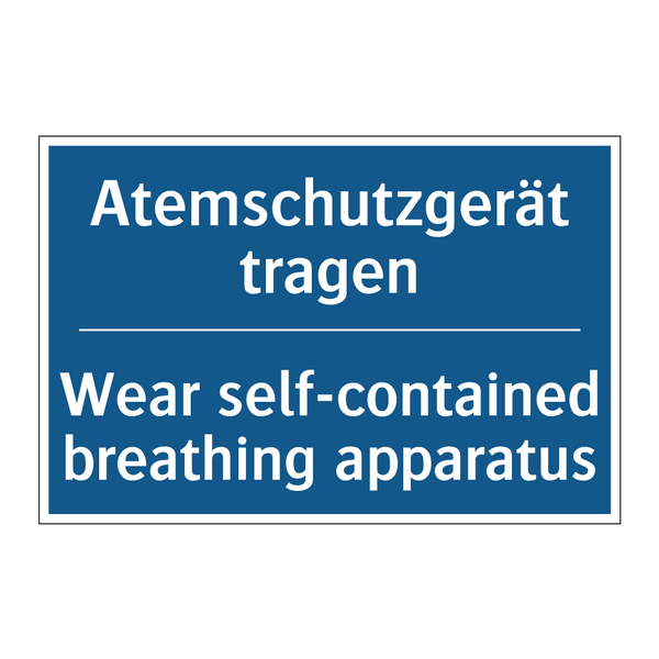 Atemschutzgerät tragen - Wear self-contained breathing /.../
