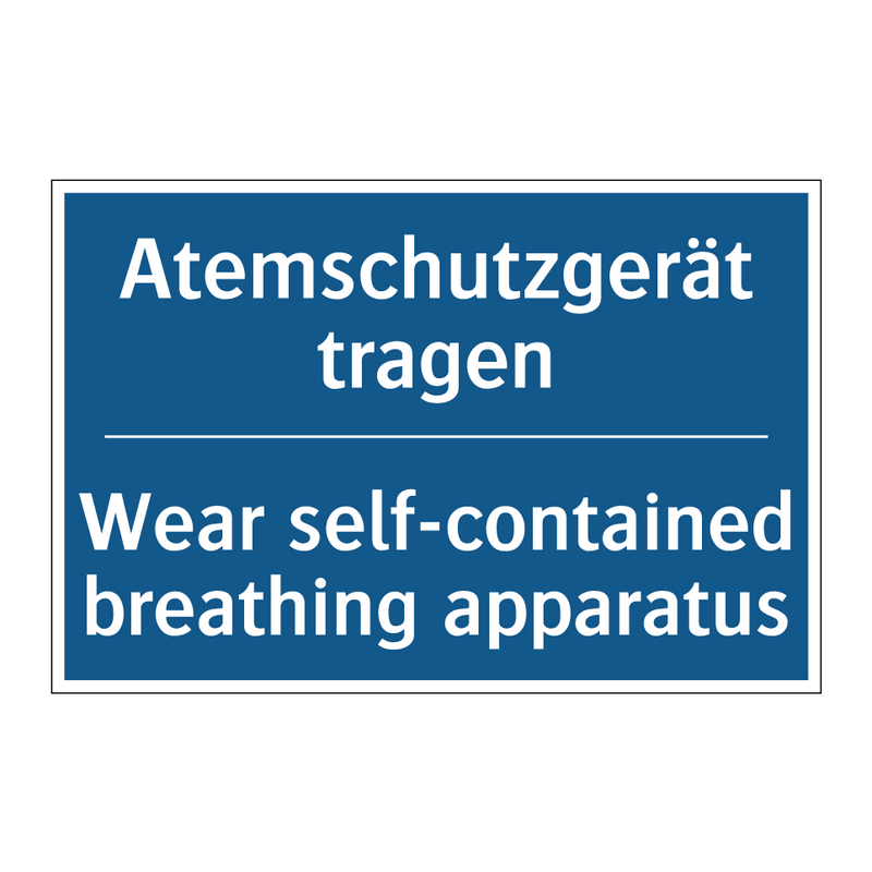 Atemschutzgerät tragen - Wear self-contained breathing /.../