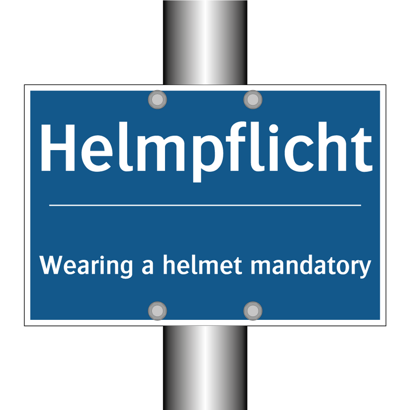 Helmpflicht - Wearing a helmet mandatory