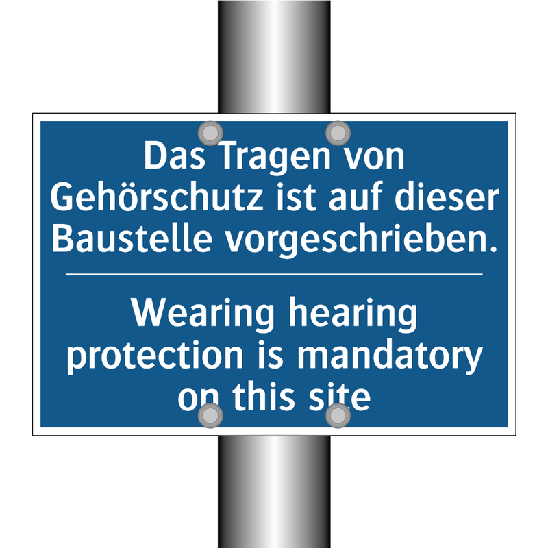 Das Tragen von Gehörschutz ist /.../ - Wearing hearing protection is /.../