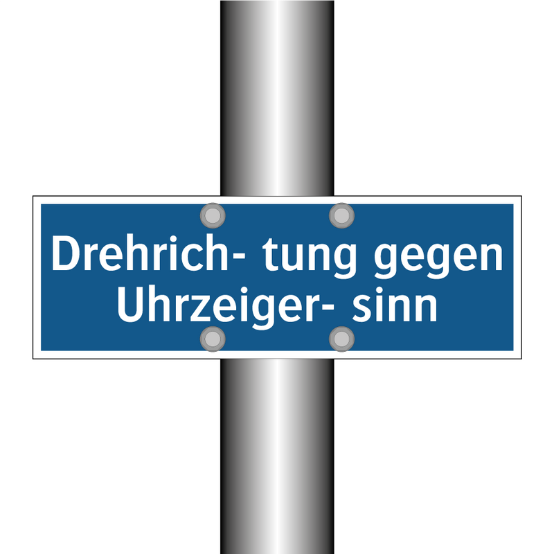 Drehrich- tung gegen Uhrzeiger- sinn