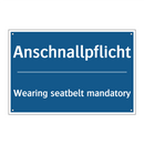 Anschnallpflicht - Wearing seatbelt mandatory