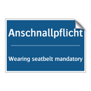 Anschnallpflicht - Wearing seatbelt mandatory