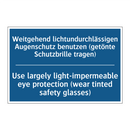 Weitgehend lichtundurchlässigen /.../ - Use largely light-impermeable /.../