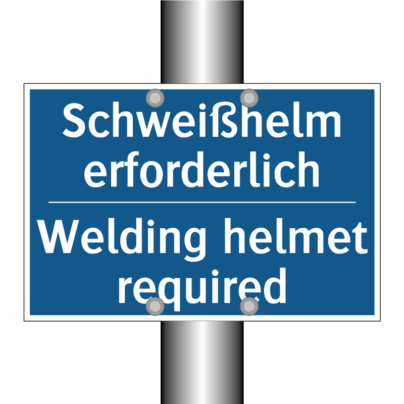 Schweißhelm erforderlich - Welding helmet required