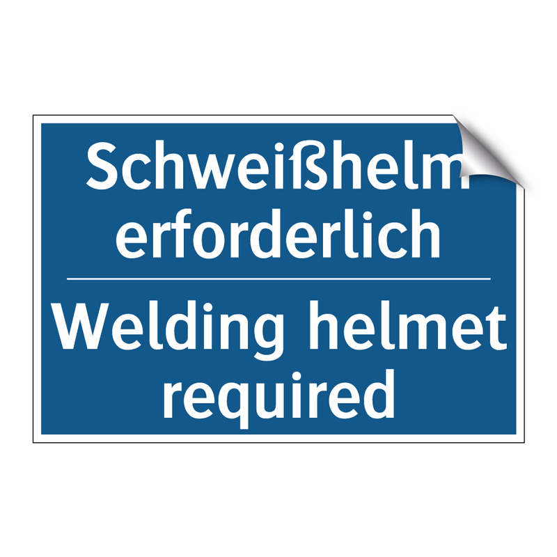 Schweißhelm erforderlich - Welding helmet required