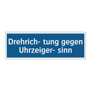 Drehrich- tung gegen Uhrzeiger- sinn