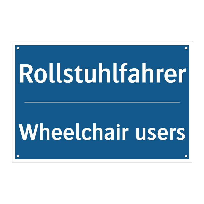 Rollstuhlfahrer - Wheelchair users