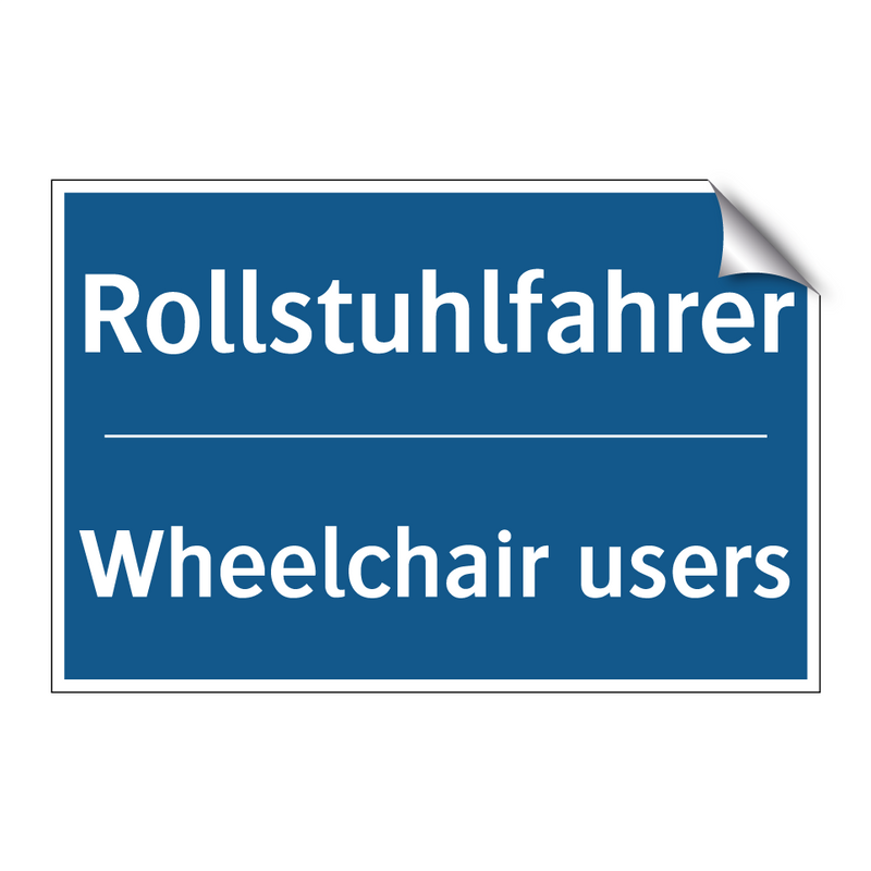 Rollstuhlfahrer - Wheelchair users