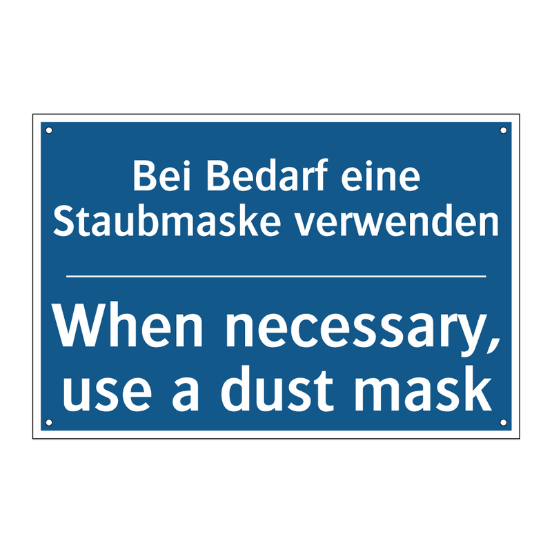 Bei Bedarf eine Staubmaske verwenden/.../ - When necessary, use a dust mask/.../