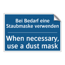 Bei Bedarf eine Staubmaske verwenden/.../ - When necessary, use a dust mask/.../