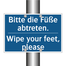 Bitte die Füße abtreten. - Wipe your feet, please