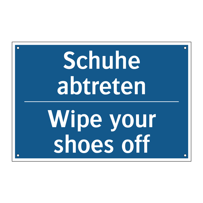 Schuhe abtreten - Wipe your shoes off
