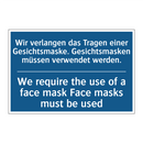 Wir verlangen das Tragen einer /.../ - We require the use of a face mask /.../