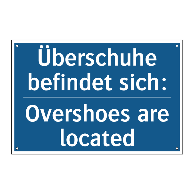Überschuhe befindet sich: - Overshoes are located