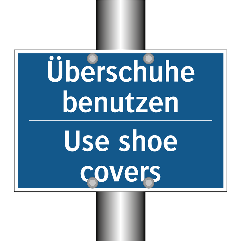 Überschuhe benutzen - Use shoe covers