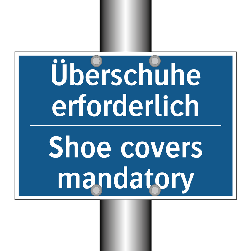 Überschuhe erforderlich - Shoe covers mandatory