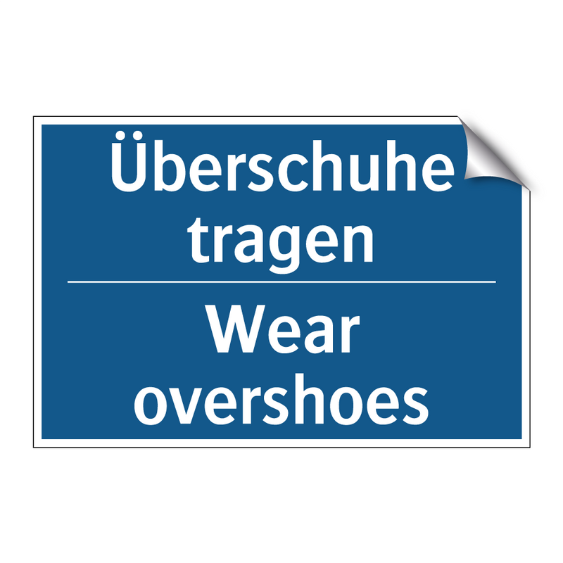 Überschuhe tragen - Wear overshoes