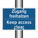 Zugang freihalten - Keep access clear