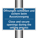 Öffnungen schließen und sichern /.../ - Close and secure openings during /.../