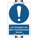 1m Freiraum vor dem Transformator lassen