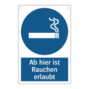 Ab hier ist Rauchen erlaubt