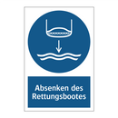 Absenken des Rettungsbootes