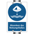 Absenken des Rettungsfloßes